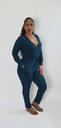 Jumpsuit w/Rope Waist Tie